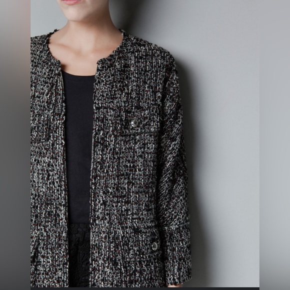 🔥last call! Zara wool blend oversize coat/jacket in size L - Picture 2 of 7